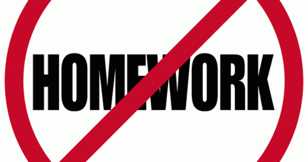 No homework essay